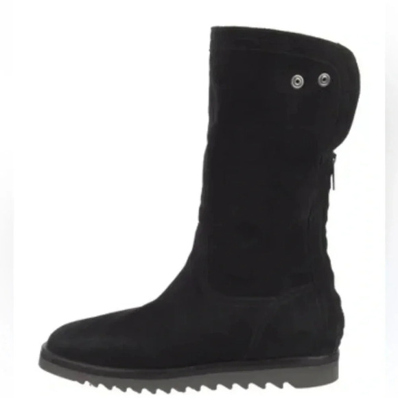 Aquatalia Perdi Weatherproof water proof Black Suede Cuff Ankle Boot women’s 8 - Picture 2 of 8